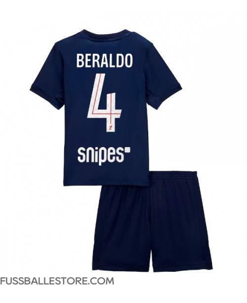 Günstige Paris Saint-Germain Lucas Beraldo #4 Heimtrikotsatz Kinder 2025-26 Kurzarm (+ Kurze Hosen) Günstige Paris Saint-Germain Lucas Beraldo #4 Heimtrikotsatz Kinder 2025-26 Kurzarm (+ Kurze Hosen)